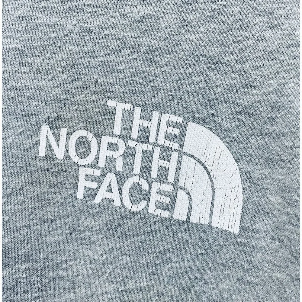 The North Face Hoodie Mens Large Gray Never Stop Exploring Graphic Fleece Hiking